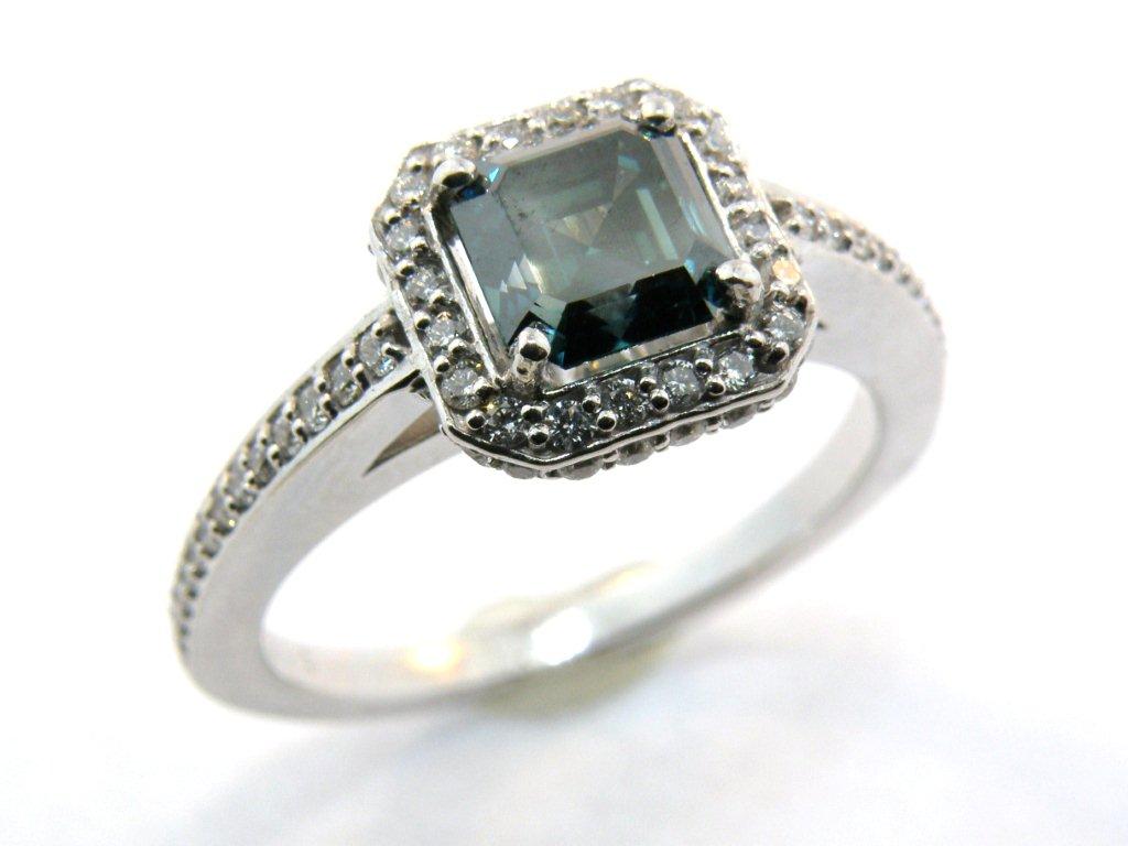 Teal Diamond Ring